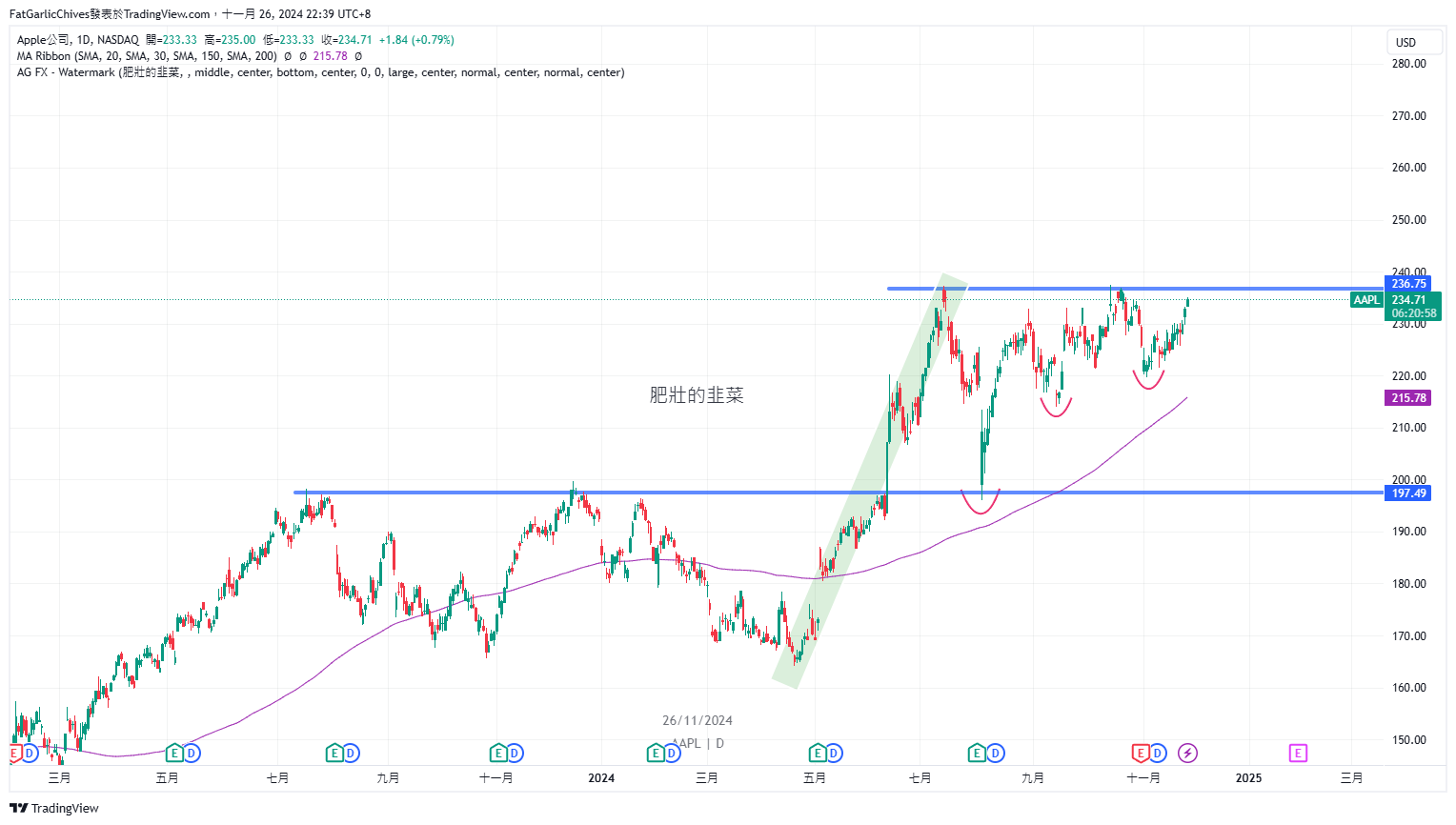 FatGarlicChives tarafından BATS:AAPL Grafik Görseli