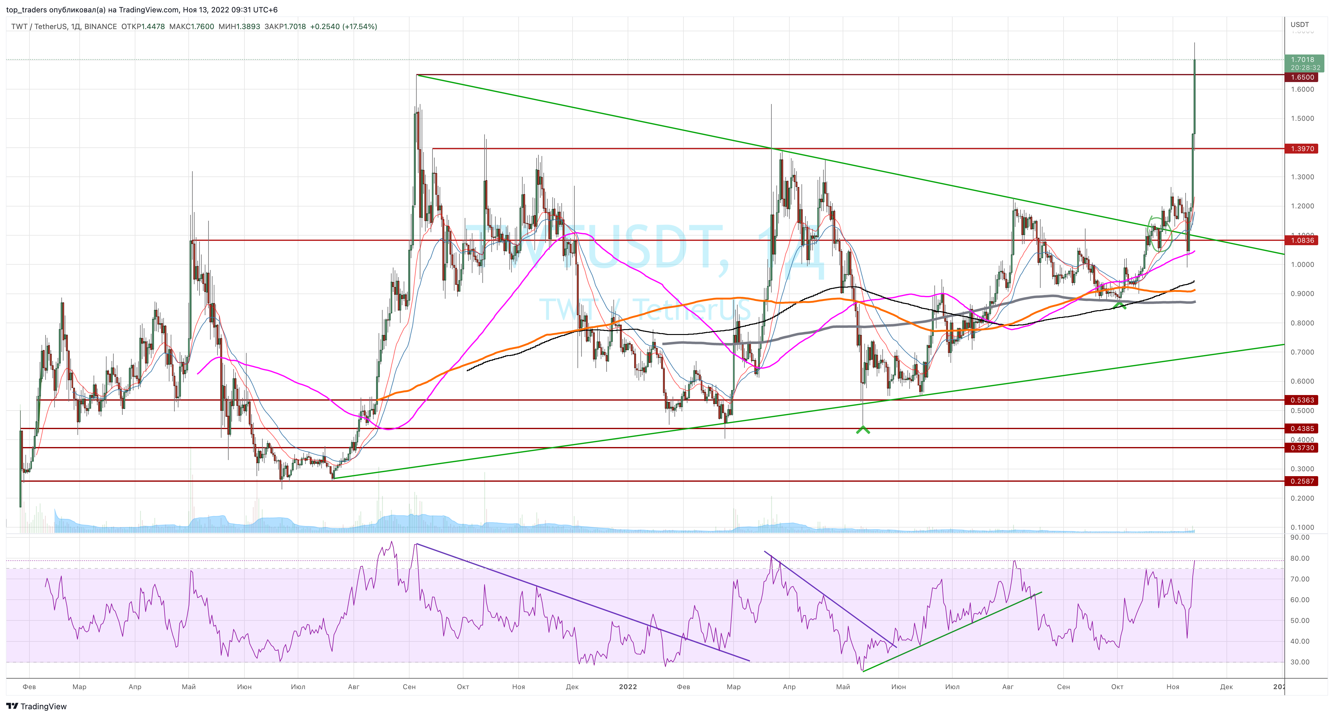 BINANCE:TWTUSDT Chart Image by top_traders