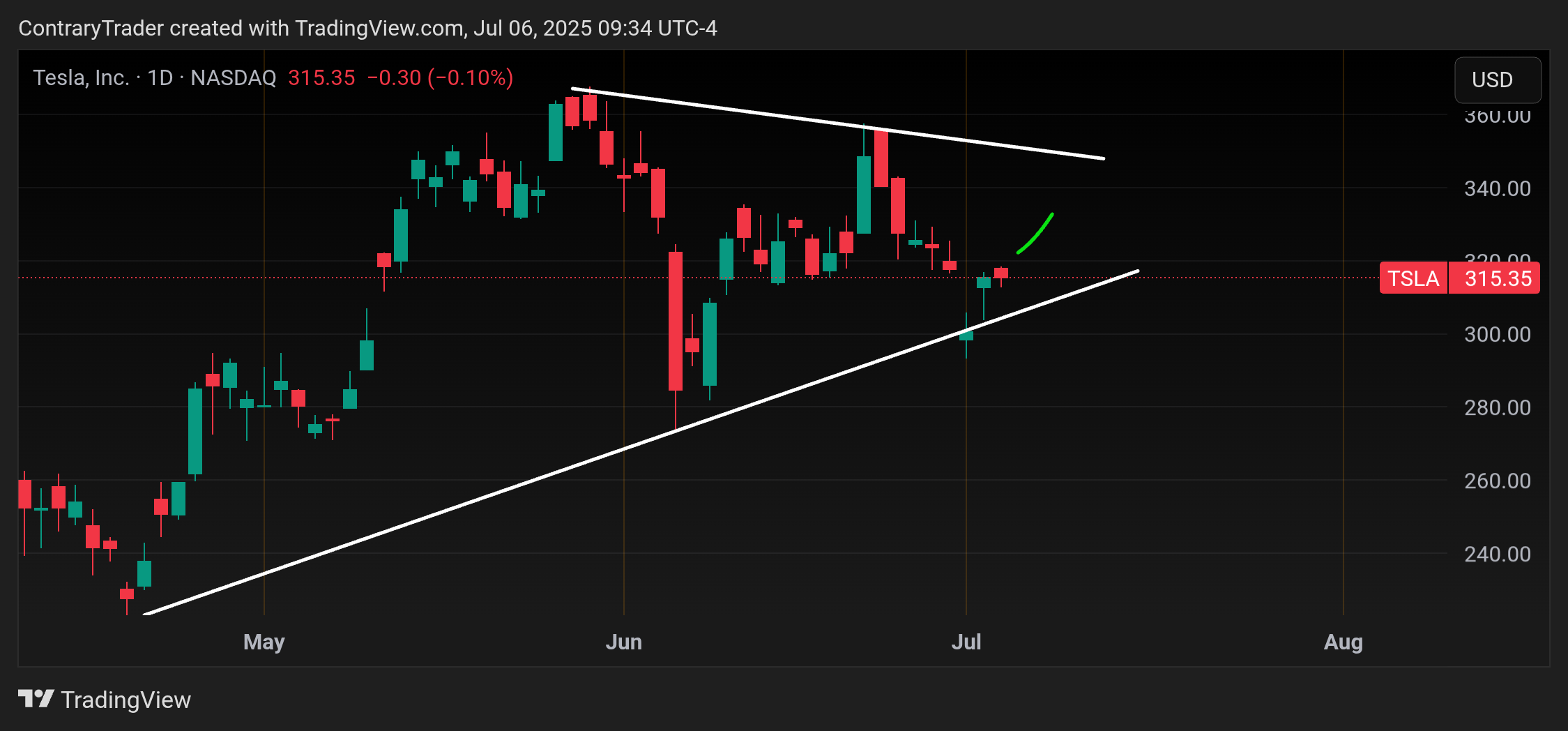 BATS:TSLA圖表圖片，作者：ContraryTrader