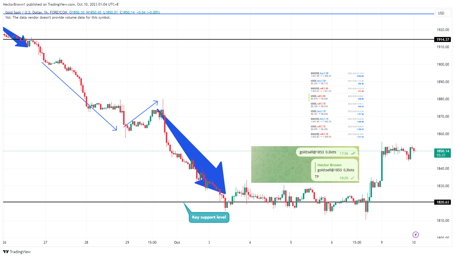 FOREXCOM:XAUUSD圖表圖片，作者：HectorBrown1