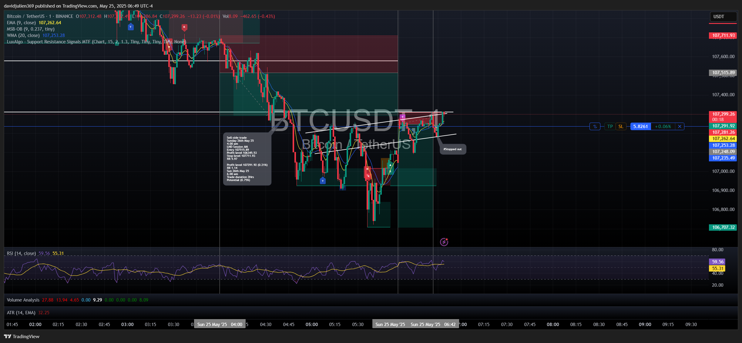 Immagine del grafico BINANCE:BTCUSDT di davidjulien369