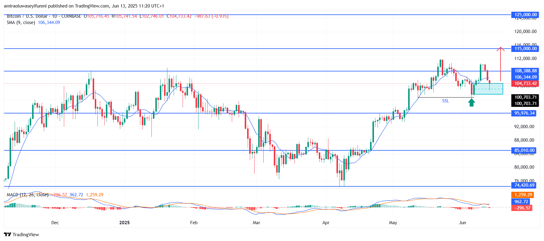 Bitcoin (BTCUSD) Holds Strong as Key Support Fuels Bullish Momentum