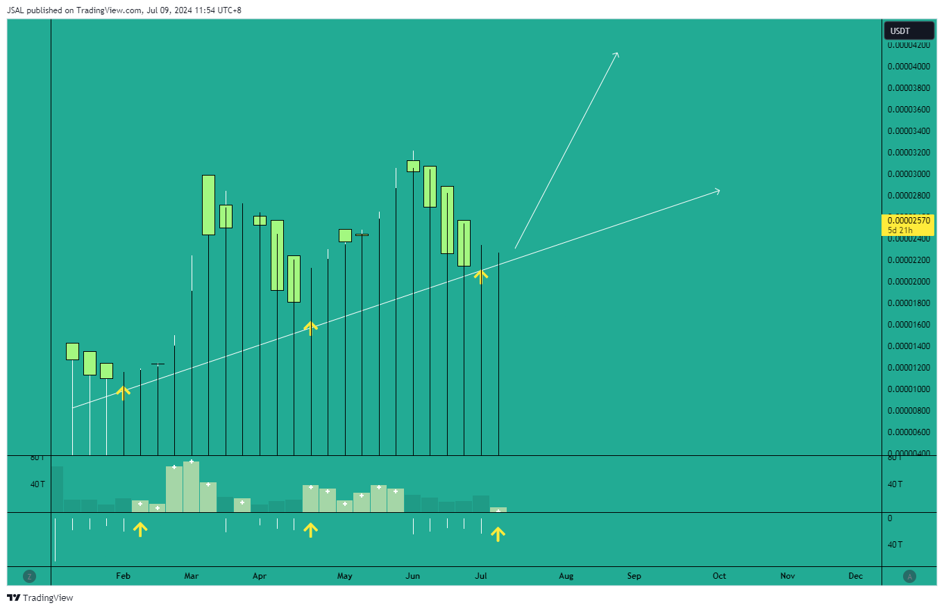 BINANCE:BONKUSDT圖表圖片，作者：JSAL