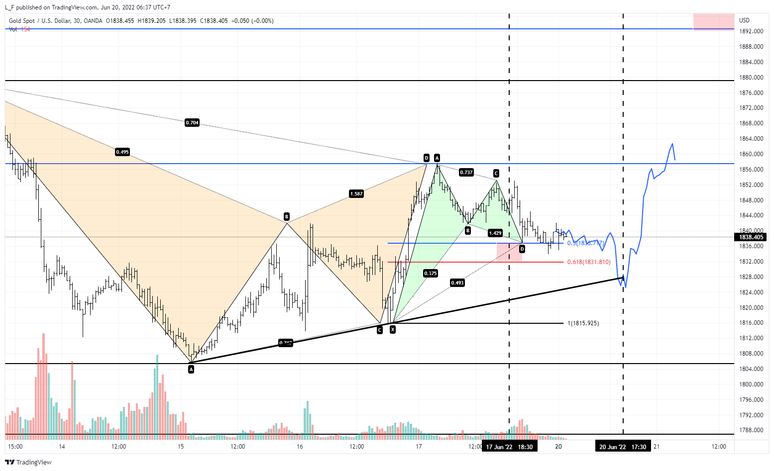 Immagine del grafico OANDA:XAUUSD di L_F