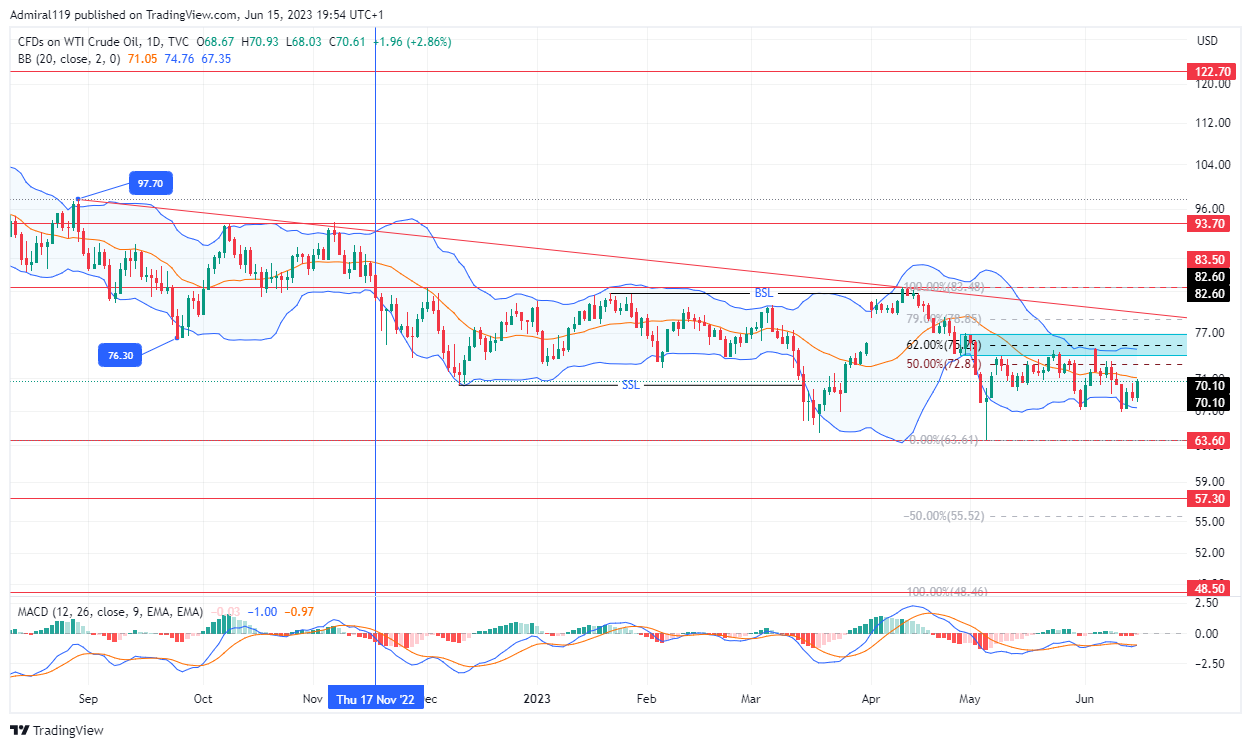 US Oil Price Consolidates as Reaction at Premium Looms