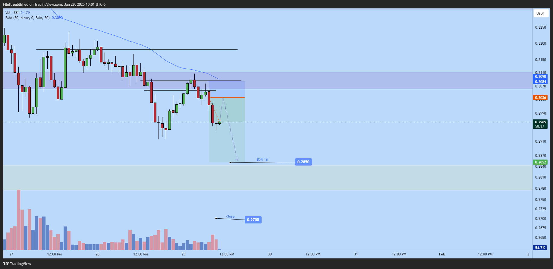 Immagine del grafico BINANCE:SEIUSDT di Filnft