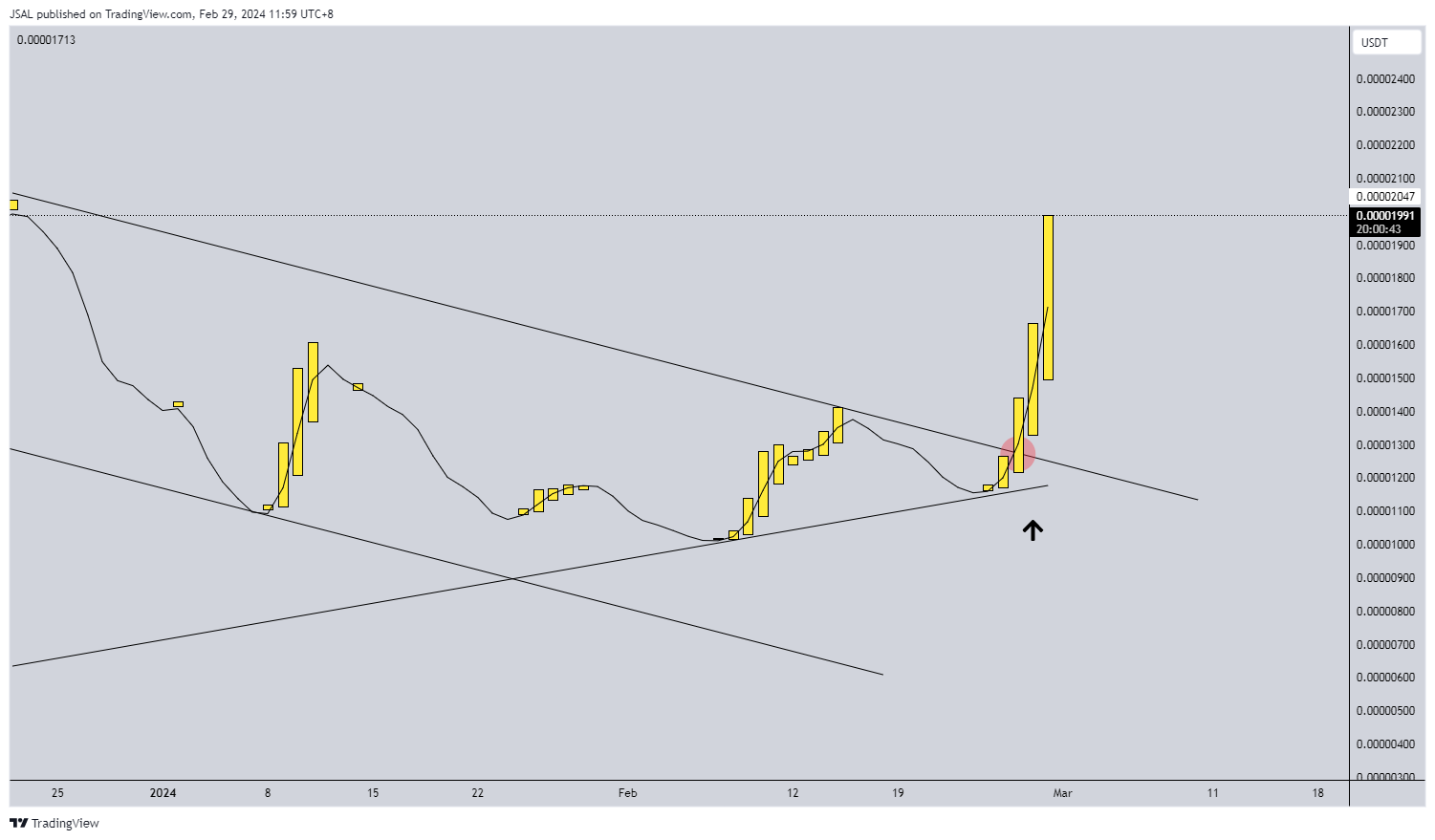 BINANCE:BONKUSDT圖表圖片，作者：JSAL
