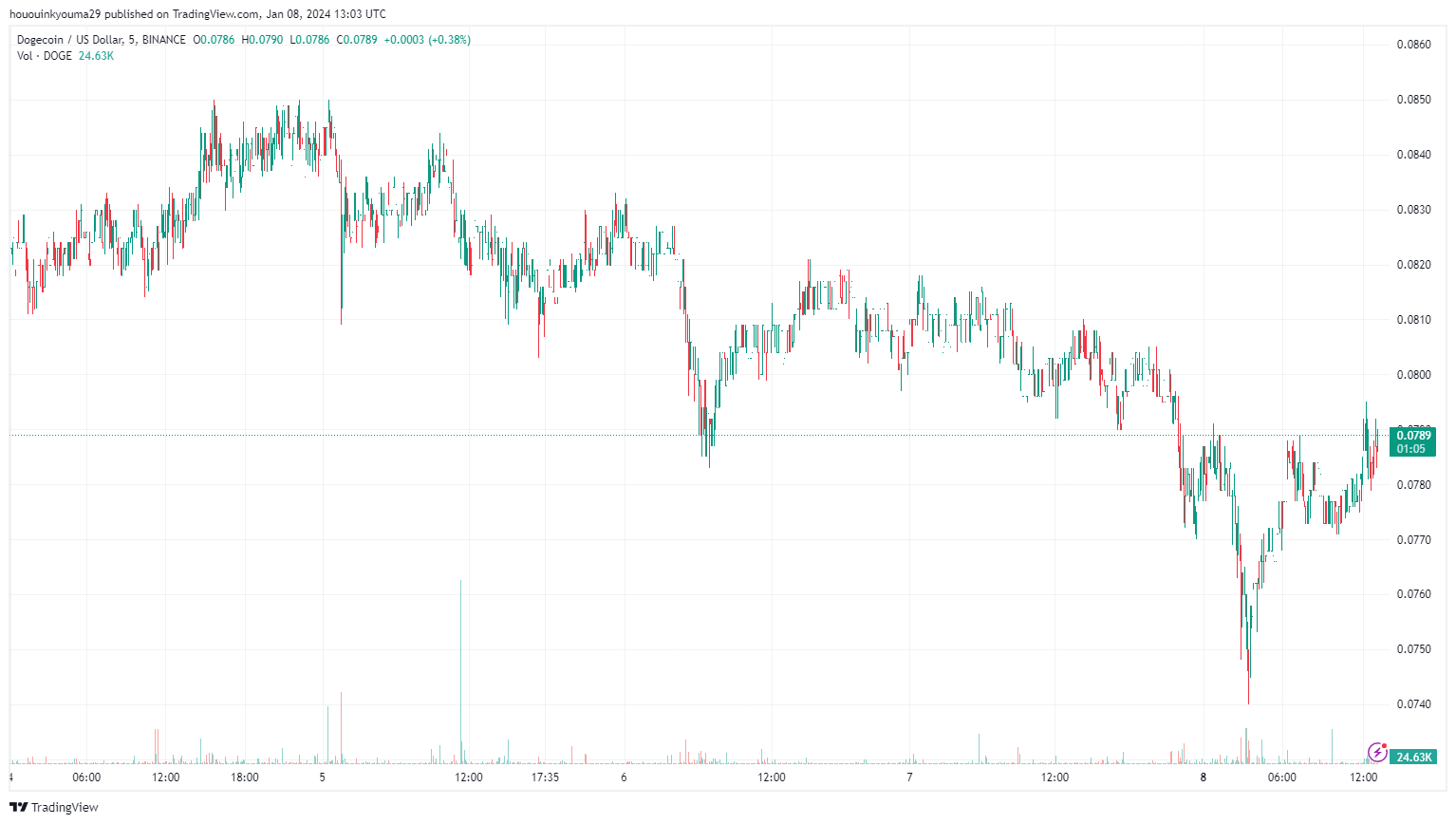 BINANCE:DOGEUSD Obraz Wykresu autorstwa: hououinkyouma29