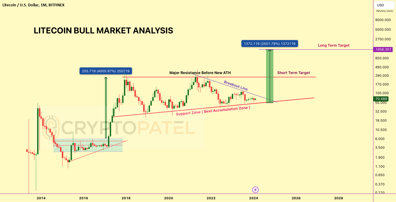 Litton Ready for $1000 in bull market? for BITFINEX:LTCUSD by CryptoPatel —  TradingView India