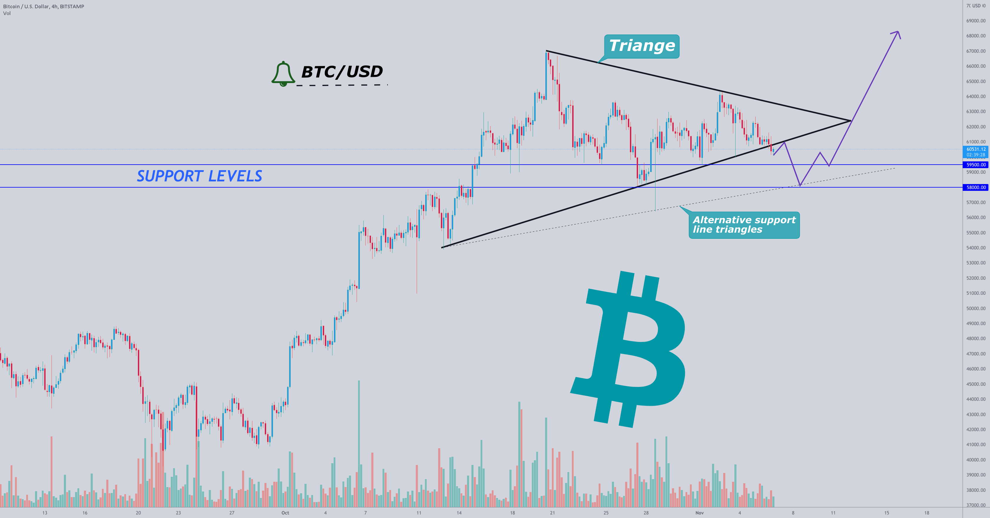 BITCOIN broke ATH, will btc go more higher? 1 BITCOIN broke triangle down, its TRAP or BTC will starts FALL