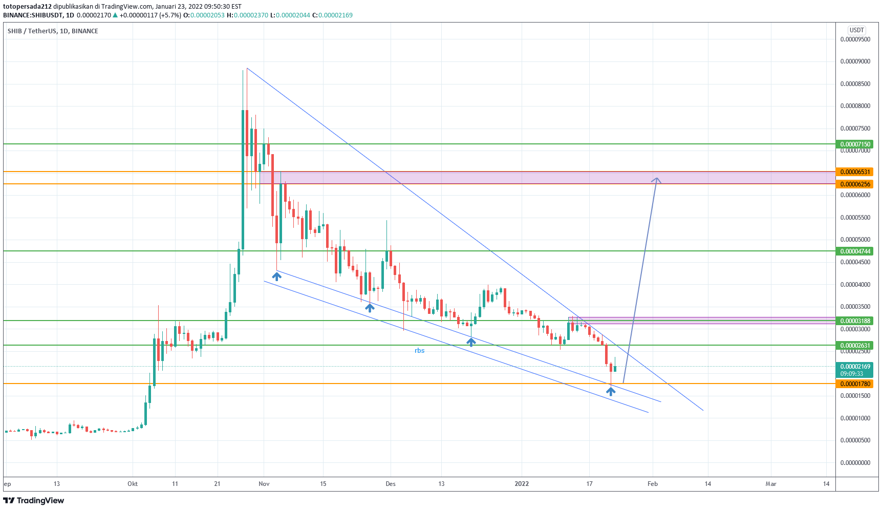 Gambar Chart Ide BINANCE:SHIBUSDT oleh Akangoto