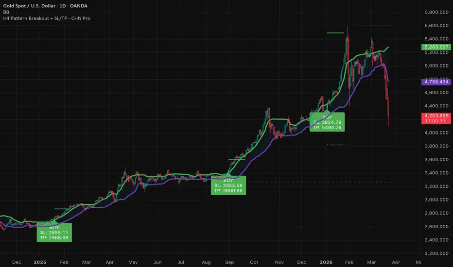 H4 Pattern Breakout + SL/TP - المؤشر حسب Fopaltelcocci — TradingView